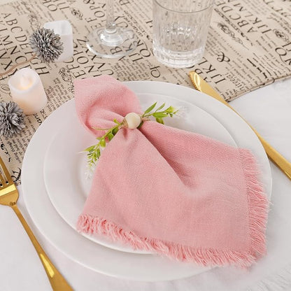 Handmade Farmhouse Napkin Rings Set of 8, Eucalyptus Napkin Rings - Image 4