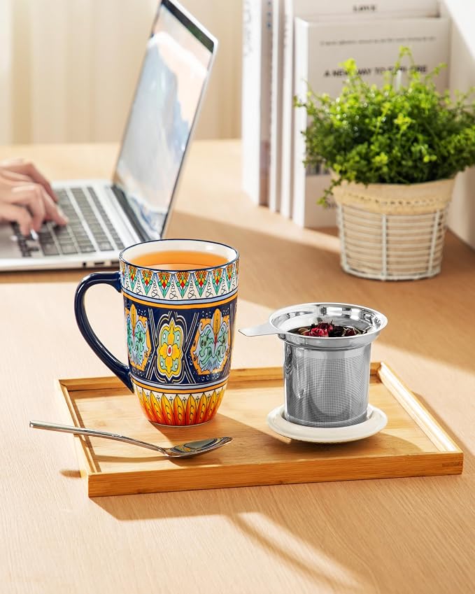vancasso 18 Oz Tea Infuser Mug - Image 6