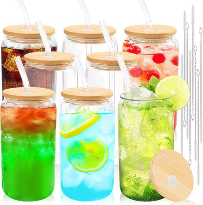 Joyclub 8pcs 16Oz Glass Cups by Joyclub