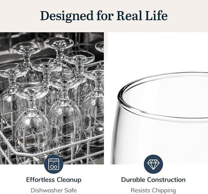 Libbey Classic Glass Goblets Set of 12, Stemmed Water & Tea Glasses | 16.25 oz - Image 3