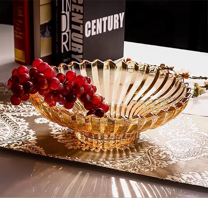 Extra Large Glass Fruit Bowl or Decorative Bowl, Center Bowl，Used - Image 6