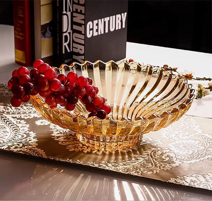 Extra Large Glass Fruit Bowl or Decorative Bowl, Center Bowl，Used - Image 6
