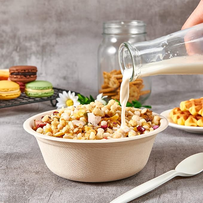 150 Pack 16 OZ Compostable Disposable Paper Bowls - Image 3