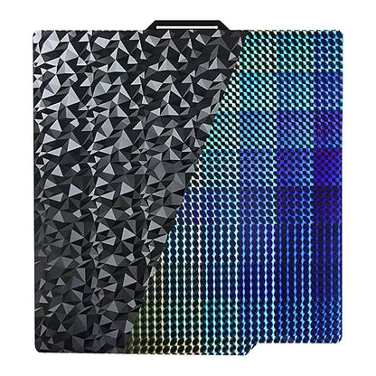 Double Sided H1H PEO Build Plate for Bambu Lab X1 X1C X1E P1P P1S P2S A1, Smooth Phantom H1H+Diamond PEO Spring Steel Sheet Flexible Plate 257x257mm for Bambu 3D Printers