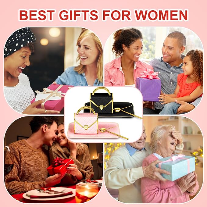 Zubebe 2 Sets Coffee Mug Elegant Handbag Shaped Cup Modern Ceramic Purse Mug - Image 5