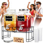 KIKCOIN 1 Gallon Glass Drink Dispensers by Kikcoin