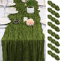 8 Pack Olive Green Cheesecloth Table Runner 17x108 inch | Boho Gauze Cheese by Unknown