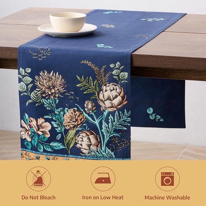 Maison d' Hermine Table Runner 100% Combed Cotton 14.5"x72" | Table Runners 72 - Image 8