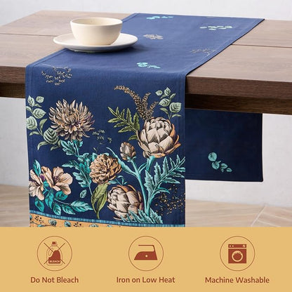 Maison d' Hermine Table Runner 100% Combed Cotton 14.5"x108" | Table Runners - Image 8