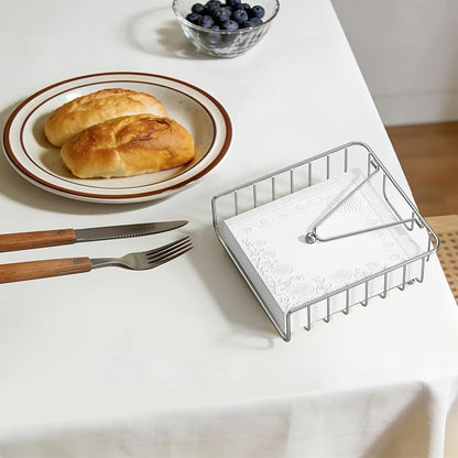 Napkin Holder for Table with Weighted Arm, Dinner Metal Flat Napkin Holders for - Image 2