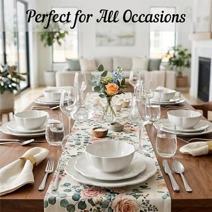Sango Bethany 12 Pieces Scalloped White Plates & Bowls Set - Image 7