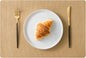 Jovono Faux Leather Placemats Set of 6, Waterproof Washable Table Mats, Easy-Clean Heat Resistant Kitchen Vinyl Place Mat for Dining Table, Restaurant, Indoor, 17.8"x11.8", Yellow