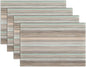 Winknowl Placemats Set of 4, Heat Resistant Non-Slip Vinyl Woven Table Mats for Dining Table, Washable Durable Elegant Place Mats for Kitchen Indoor/Outdoor Use (Teal Green)