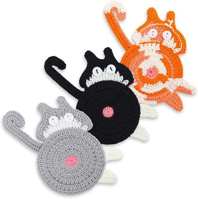 Cat Coasters, Gift for Her, Funny Gifts, Coasters for Drinks by krastmon
