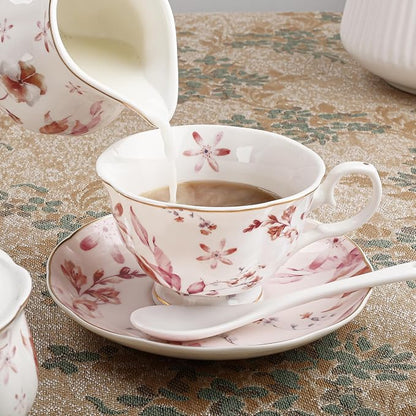 fanquare 21 Pieces British Porcelain Tea Set - Image 5