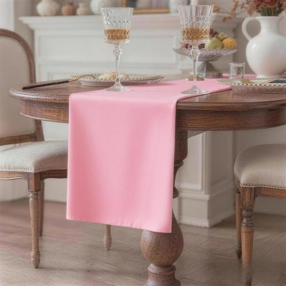 Pink Table Runner, Waterproof Washable Runners 60 Inches Long | Reusable 12x60 - Image 2
