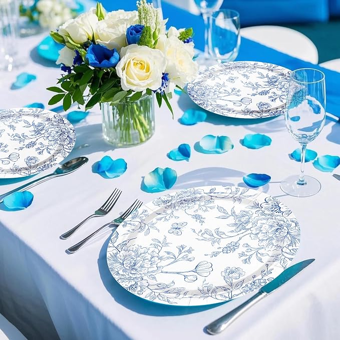 WRAPAHOLIC 25Pcs Floral Paper Plates - Image 7