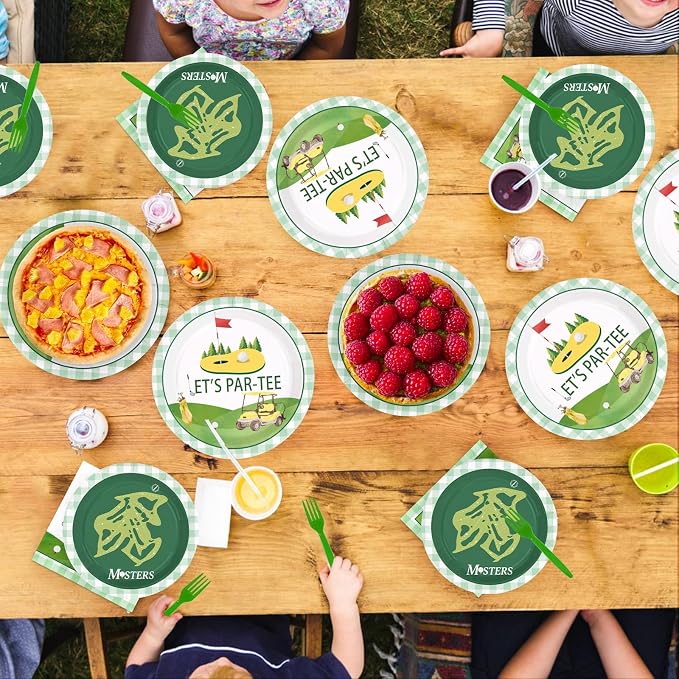 96 Pcs Golf Party Decorations for Girls Boys, Serves 24 | Yellow Green Golf - Image 8