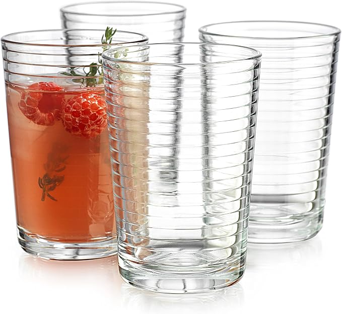 Juice Glasses 7 oz. Set Of 4 Glass Cups – By Home Essentials and Beyond – by Unknown