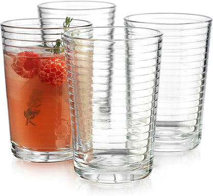 Juice Glasses 7 oz. Set Of 4 Glass Cups – By Home Essentials and Beyond – by Unknown