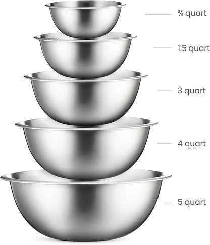 FineDine Stainless Steel Mixing Bowls Stainless Steel Mixing Bowl Set - Image 2