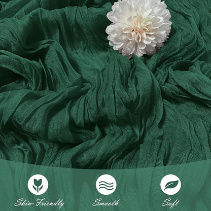 15 Pack Emerald Green Cheesecloth Table Runner 17 x 108 inch Cheese Cloth Table - Image 5
