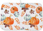 Fall Pumpkin Dish Drying Mat for Kitchen Counter 18x24 Inch Blue Orange Pumpkin by Unknown
