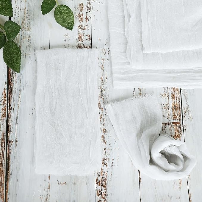 Efavormart 5 Pack | 24"x19" White Gauze Cheesecloth Napkins Cotton Dinner - Image 8