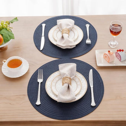 SHACOS 15 inch Round Placemats Set of 12 - Image 3