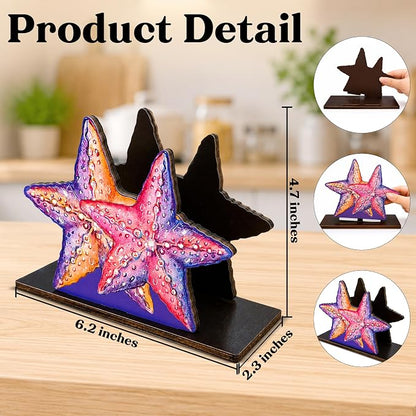 Starfish Decor Wood Napkin Holder - Image 2