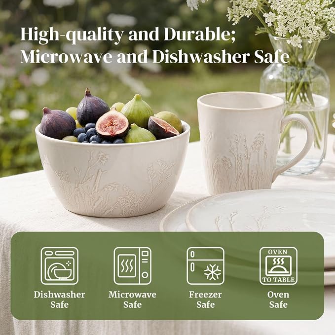 DOWAN 32 OZ Soup Bowls – Ceramic Bowls Set of 4, Large Soup Bowls - Image 6