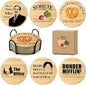 6 PCS The Office Cork Coasters for Drinks,The Office TV Show Merchandise,Funny Set with Coaster Holder,Dunder Mifflin Kitchen Decor,Michael Scott TV Themed Coasters Gifts for Fans