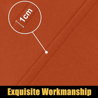 Smiry Rectangle Picnic Table Cloth, Waterproof Elastic Fitted Tablecloths for 8 Foot Tables, Washable Polyester Table Cover for Camping, Indoor and Outdoor (Rust, 30"x96")