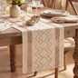 Artoid Mode Pink Stripe Diamond Woven Table Runner 12x72 Inch | Holiday by ArtoidMode