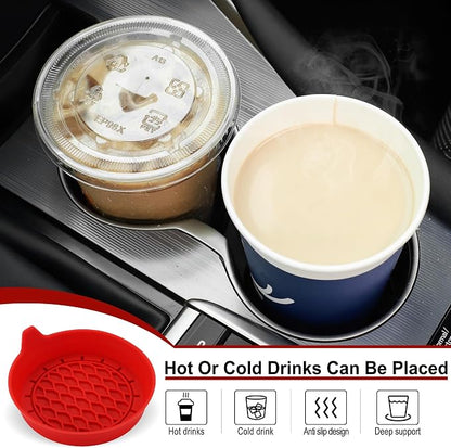 Car Cup Holder Coaster, Silicone Cup Holder Insert, Universal Non-Slip Cup - Image 3