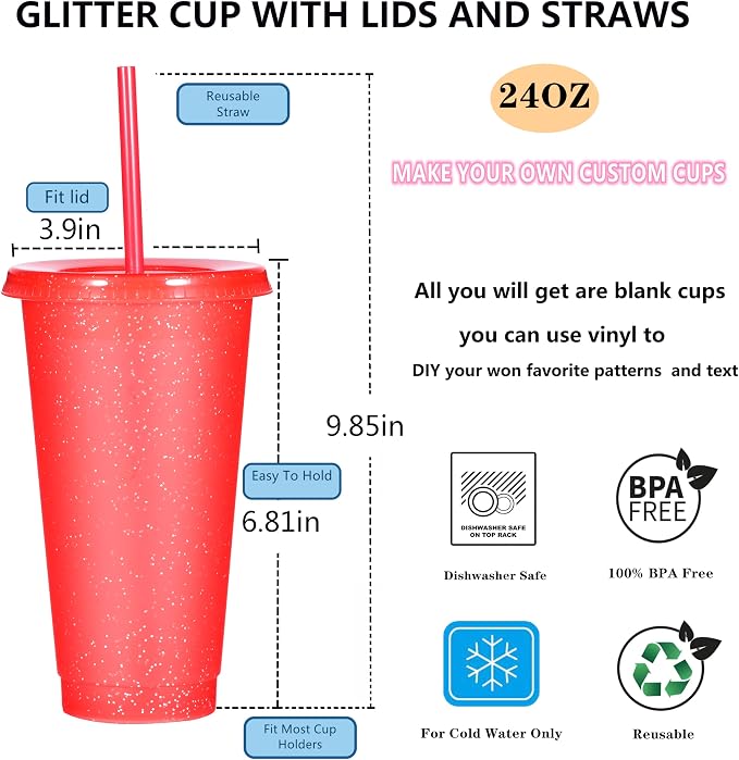 Suertestarry Tumbler with Straw and Lid, Water Bottle Iced Coffee Travel Mug Cup - Image 2