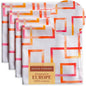 Maison d' Hermine Cloth Napkins Set of 4 100% Cotton Everyday Reusable Square Napkins Cloth Washable Dinner Party Wedding Restaurant Valentines Day Decorations Spring/Summer (Summer Maze, 20" x 20")