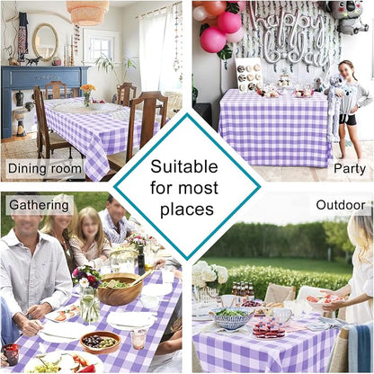 Checkered Tablecloth Rectangle 54 x 80 Inch - Image 6