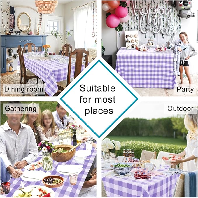 Checkered Square Tablecloth - Image 4