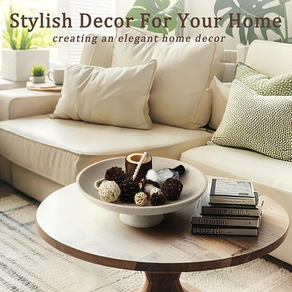 Modern Pedestal Decorative Bowl, Large Resin Fruit Bowl, coffee tables - Image 4