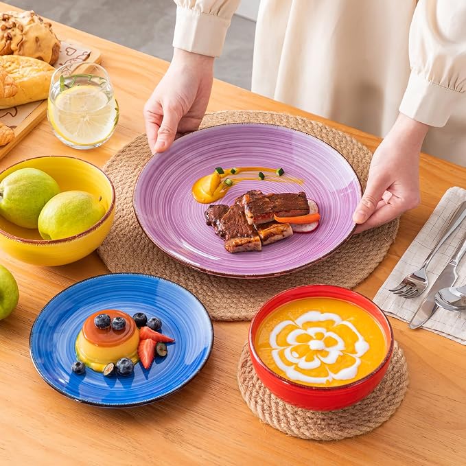 vancasso Bonita Dinnerware Set Multicolor Stoneware 18 Pieces Service - Image 5