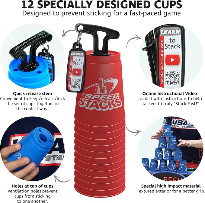 Speed Stacks | Official Sport Stacking Set, Low Friction | WSSA Approved - Image 7