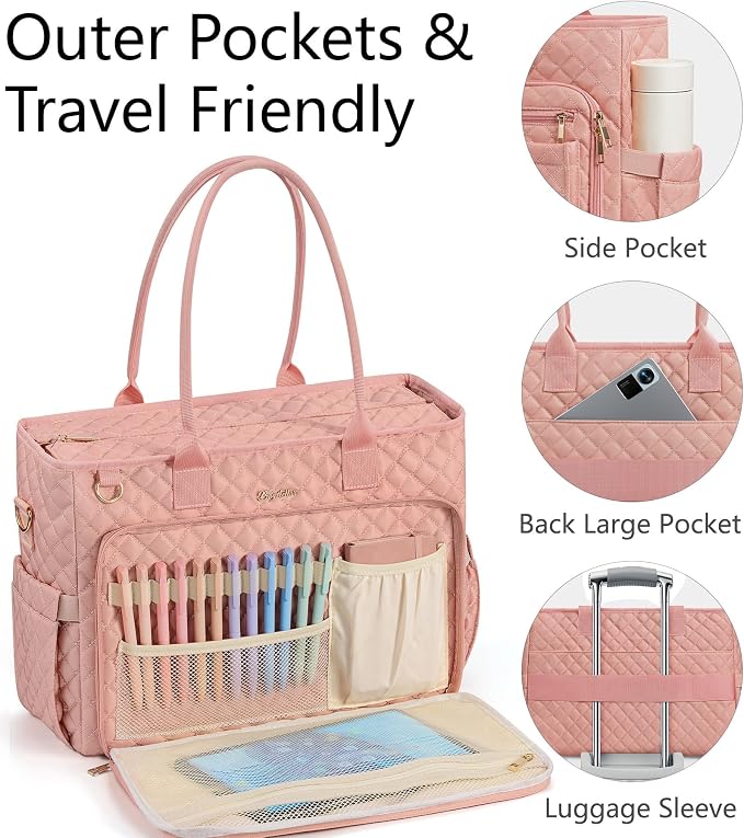 Bagstellar Teacher Tote Bag for Women, 15.6" Laptop Work Tote Computer Bag | - Image 6