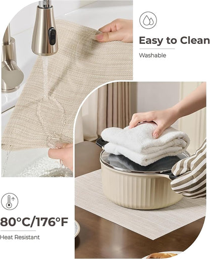 Leetaltree Beige White Placemats Set of 20 - Image 5