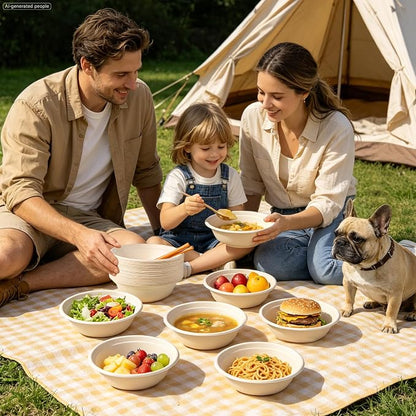 Dynta Paper Bowls 32oz, 110 Pack | Large Compostable Disposable Bowls - Image 7