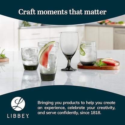 Libbey Classic Smoke Goblet Beverage Glasses, Smoothies & More - Image 6