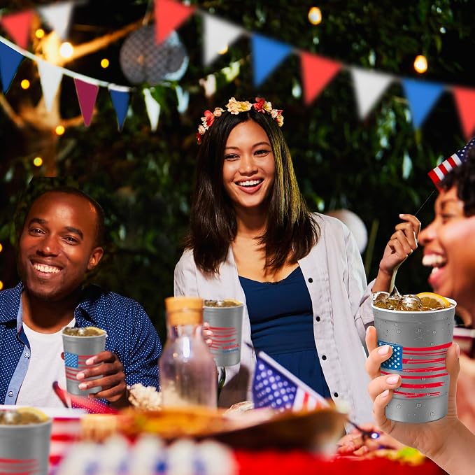 Steel Chill Cups 16 oz. Reusable Party Cups America the Beautiful, 100% - Image 9