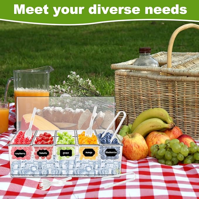 Ice Chilled Condiment Server Caddy, Bar Fruit Caddy - Image 6