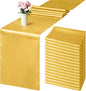 Aneco 16 Pack Satin Table Runner 12 x 108 Inch Gold Long Wedding Satin Silk by Aneco