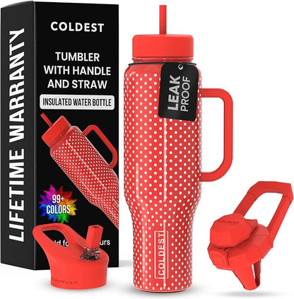 Coldest Tumbler with Handle and Straw by Coldest